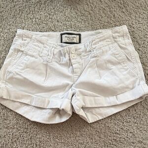 Abercrombie & Fitch Women's Crisp White Cargo Shorts